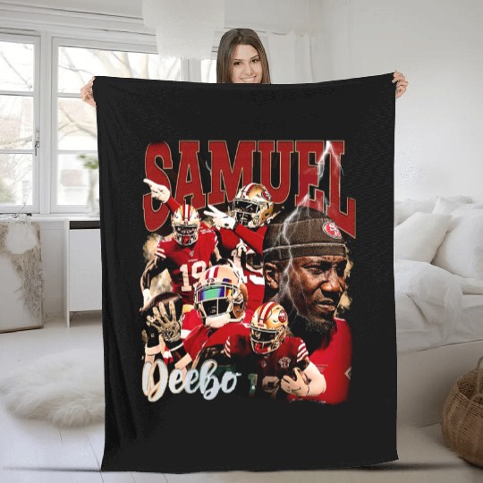 Deebo Samuel Fleece Blankets - San Francisco 49ers 90s