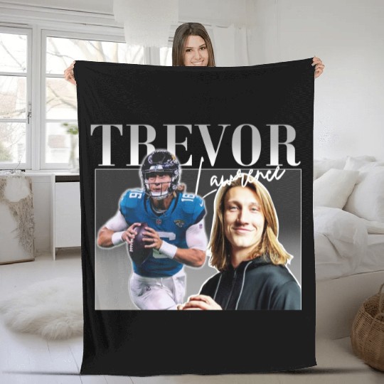 Trevor Lawrence Fleece Blankets - Jacksonville Jaguars Fleece Blankets