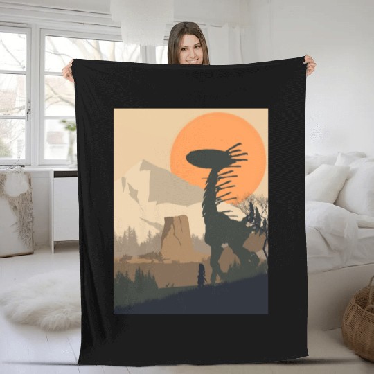 Horizon Zero Dawn - Minimalist Travel Style - Video Game Art Fleece Blankets
