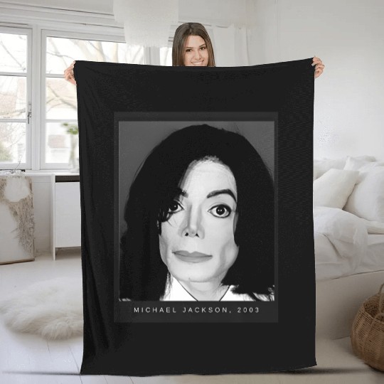 Michael Jackson Mugshot Fleece Blankets