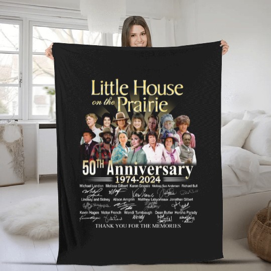 Discover Little House On The Prairie 50 Years 1974 2024 Signatures Thank You Fleece Blankets