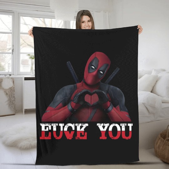 Deadpool Love You Men's Fleece Blankets Funny Movie Themed