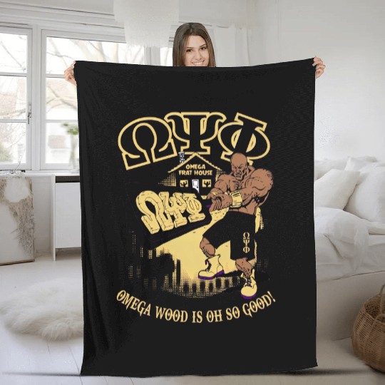 Omega Psi Phi Omegawood  Fleece Blankets