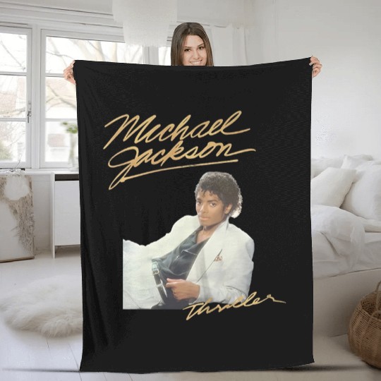 Michael Jackson Thriller Album Cover Fleece Blankets