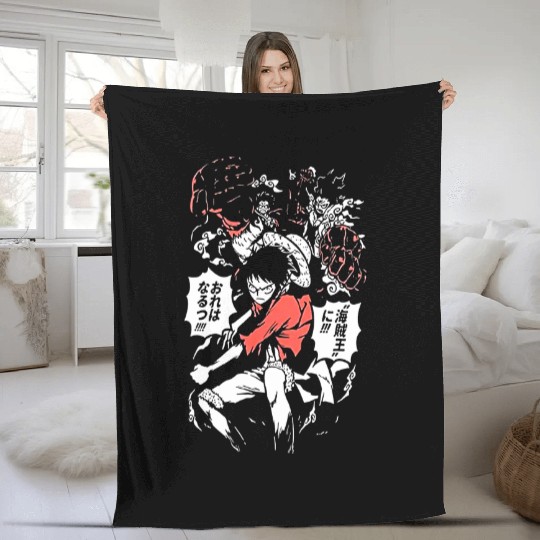 One Piece Pop Pirates Fleece Blankets