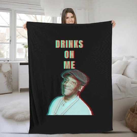 DRINKS ON ME Fleece Blankets