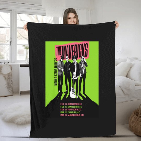 The Mavericks Moon And Stars Tour 2025 Fleece Blankets