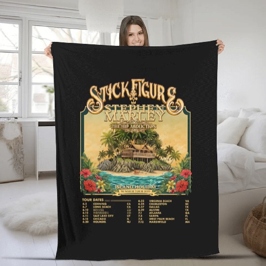 Stick Figure Band 2025 Tour Dates Short Sleeve Fleece Blankets