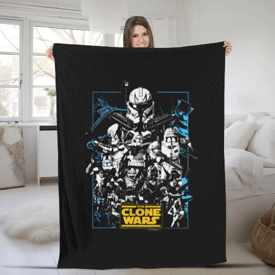 The Clone Wars Fleece Blankets Star Wars Captain Rex Fleece Blankets Star Wars Fan Fleece Blankets Disneyland Trip Clone Trooper 501st Fleece Blankets The Bad Batch Star Wars Fleece Blankets