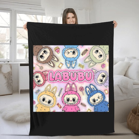 Kids Labubu Youth Heavy Blend Hooded Fleece Blankets, Gift for Children, Fleece Blankets