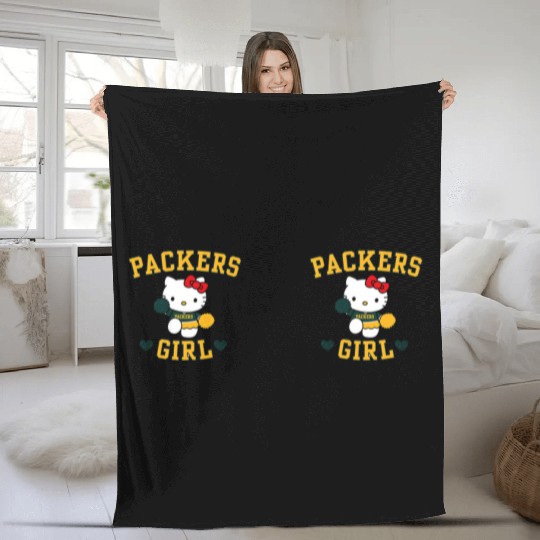 Packers Girl, Hello Kitty Cheerleader Green Bay Football Coffee Mug Fleece Blankets