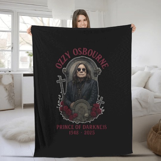 RIP Ozzy Osbourne Fleece Blankets. Tribute to Ozzy Graphic Crewneck. Mama, I'm Coming Home. Vintage-Inspired Prince Of Darkness Ozzy Fleece Blankets