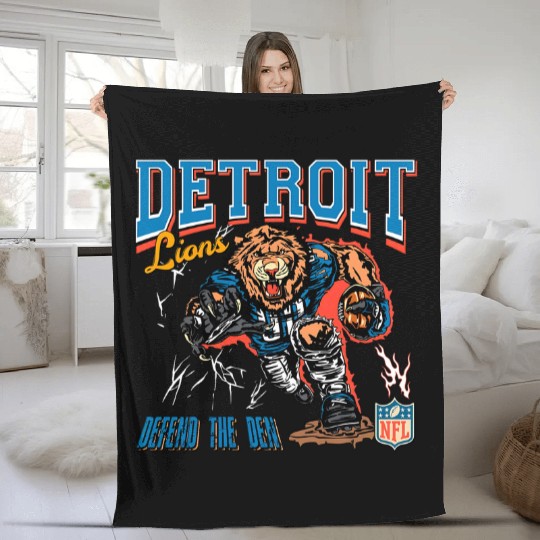 Detroit Lions Throwback Fleece Blankets Lion Den Fleece Blankets Detroit Lions Fleece Blankets