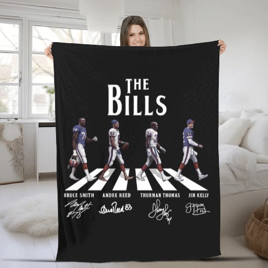 Buffalo Bills Walking Abbey Road Fleece Blankets, The Bills Fleece Blankets