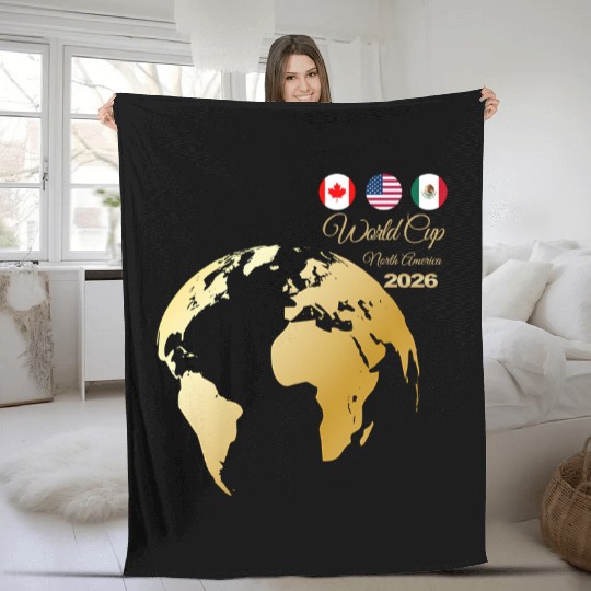 World Cup 2026 soccer Short-Sleeve Unisex Fleece Blankets World Cup North America 26
