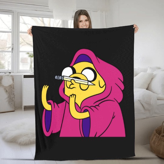 Wizard Jake Embroidered Sweater, Cartoon Birthday Gift Her Him Fleece Blankets, Adventure Time Travel Fleece Blankets, Jake the Dog Video Game Aesthetic