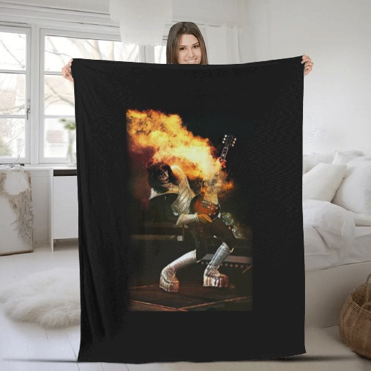 Lover Rock Kiss Ace Frehley Fleece Blankets