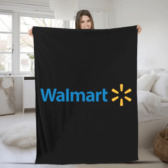 Walmart Logo Printed Black Baseball Cap Adjustable Fleece Blankets