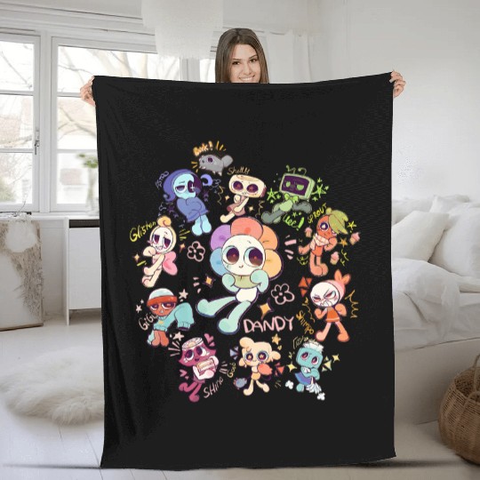 Roblox | Dandys World Characters Fleece Blankets | Gamer Boys Girls Birthday Gift Present | Dandy
