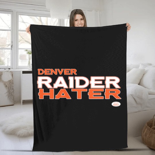 Denver Raider Hater Fleece Blankets
