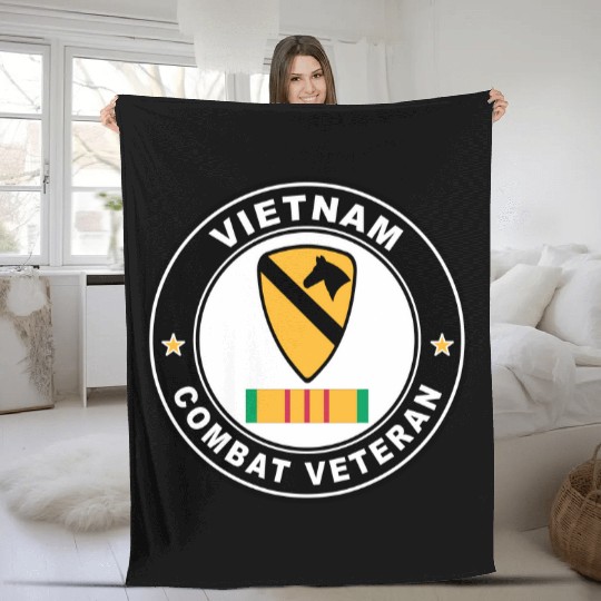 1st Cavalry Division Vietnam Combat Veteran Fleece Blankets