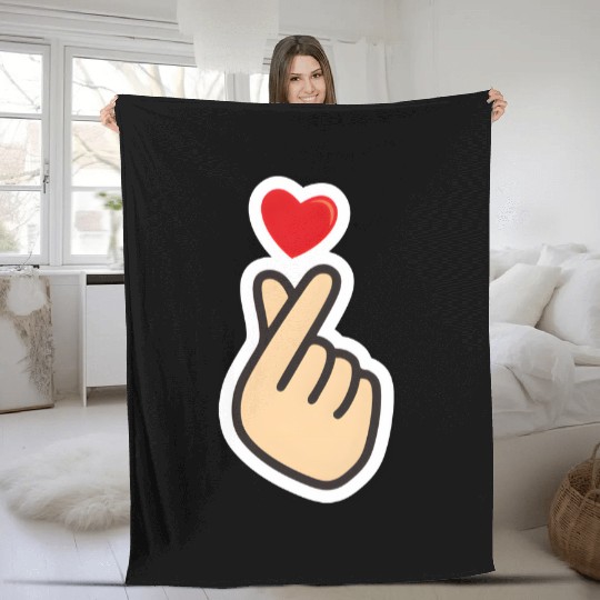bts love hand Fleece Blankets
