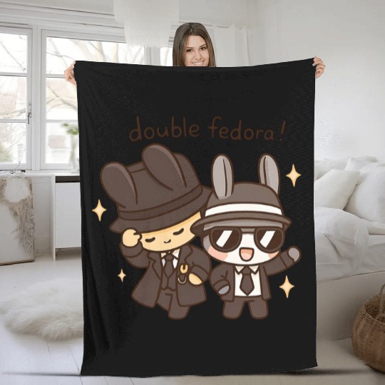 Roblox | Forsaken Chase Mafioso Fleece Blankets | Video Gamer Boys Birthday Gift Present | Double Fedora Elliot