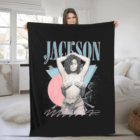 90s Vintage Janet Jackson Fleece Blankets, Janet Jackson Tour Merch Fleece Blankets, Janet Jackson Together Again Tour 2024 Fleece Blankets, Janet Jackson Fan Gifts