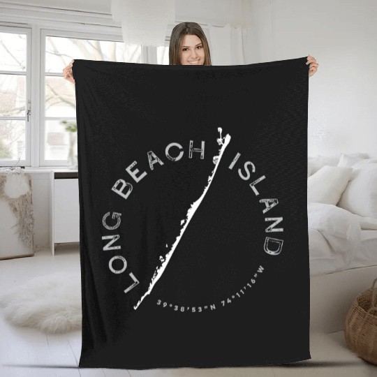 Long Beach Island Lbi Fleece Blankets