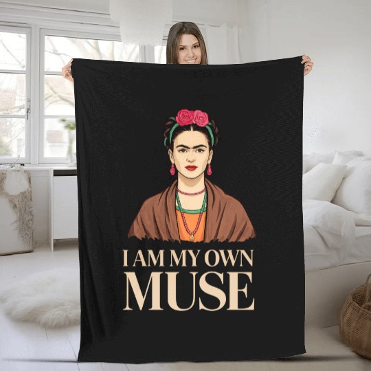 Frida Kahlo Inspirational Women' Day Design Fleece Blankets
