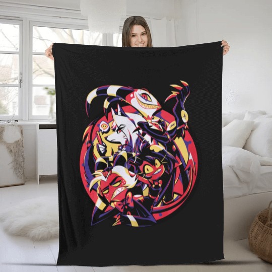 Hazbin Hotel Merch Helluva Boss Group Fleece Blankets