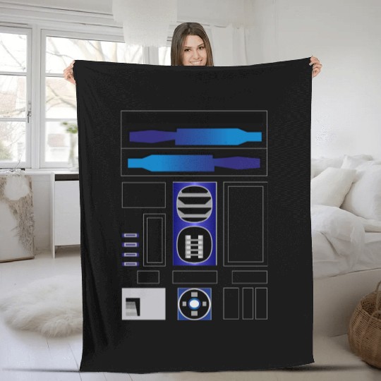 R2D2 Fleece Blankets