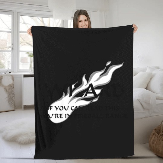 Wizard - Fireball Range Fleece Blankets