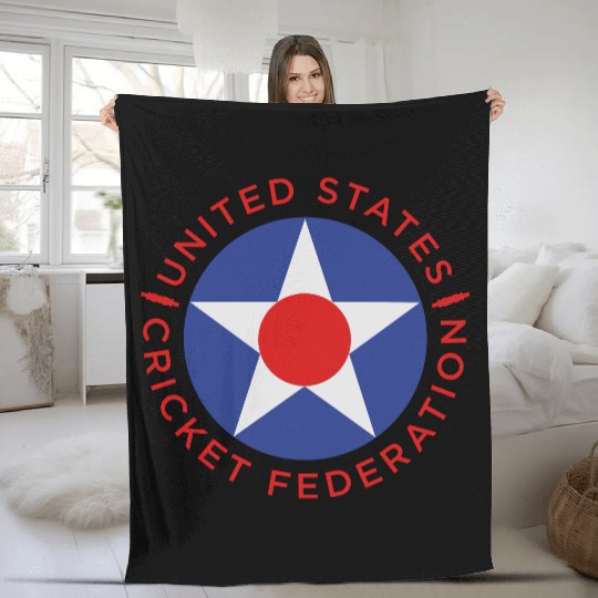 US Cricket Roundel 4 Fleece Blankets