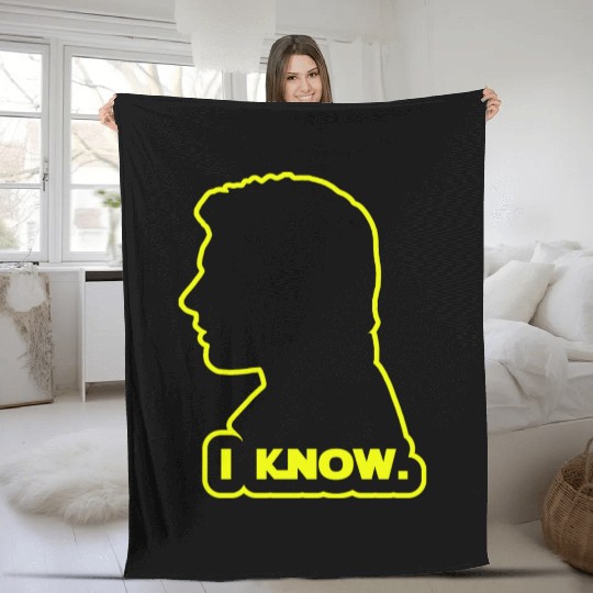 Han Solo - I Know. Design Fleece Blankets