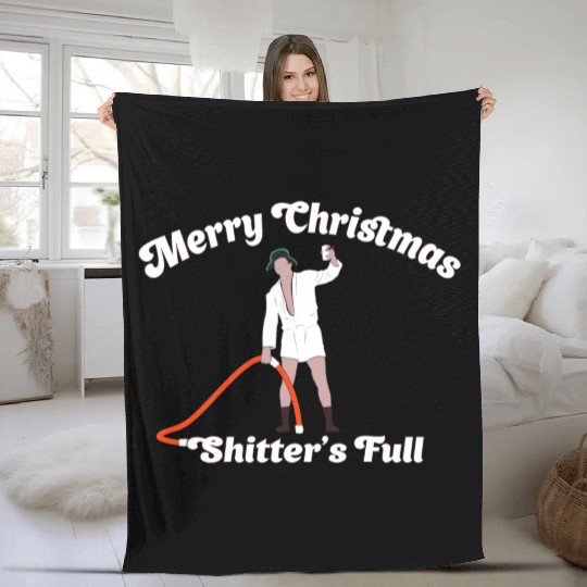 Cousin Eddie - Shitter's Full! Fleece Blankets