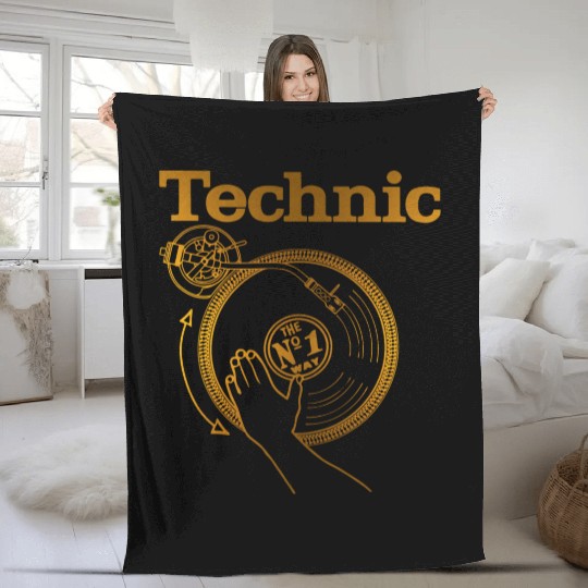 gold turntable Fleece Blankets