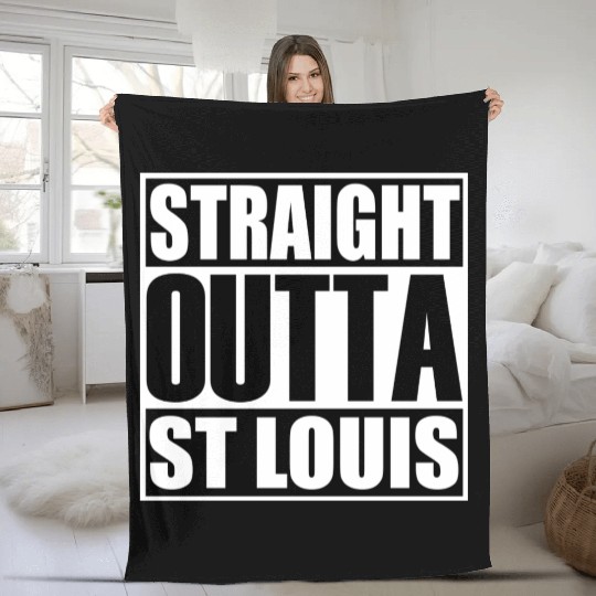 Straight Outta St Louis Fleece Blankets