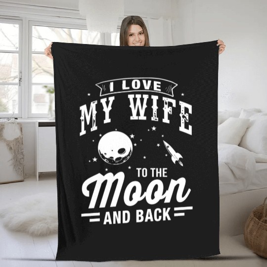 I Love My Wife Fleece Blankets
