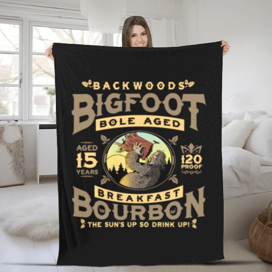 Backwoods Bigfoot Bole-Aged Breakfast Bourbon Fleece Blankets