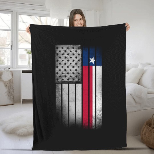 USA Vintage Texas State Flag Fleece Blankets
