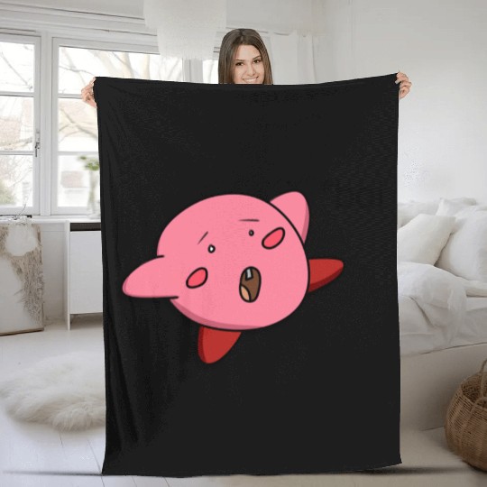 Funny Kirby Fleece Blankets