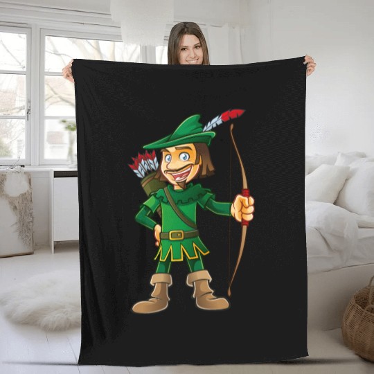 Robin Hood-arrows-bow-tale Fleece Blankets