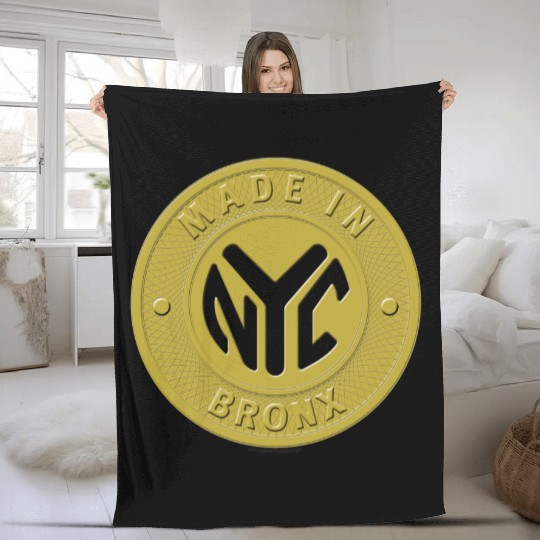Made In The Bronx Token Fleece Blankets