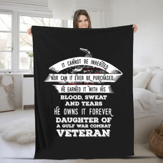 Veteran - It cannot be inherited nor can it ever b Fleece Blankets