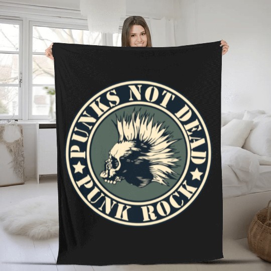 PUNKS NOT DEAD PUNK ROCK - SPECIAL PUNK EDITION Fleece Blankets