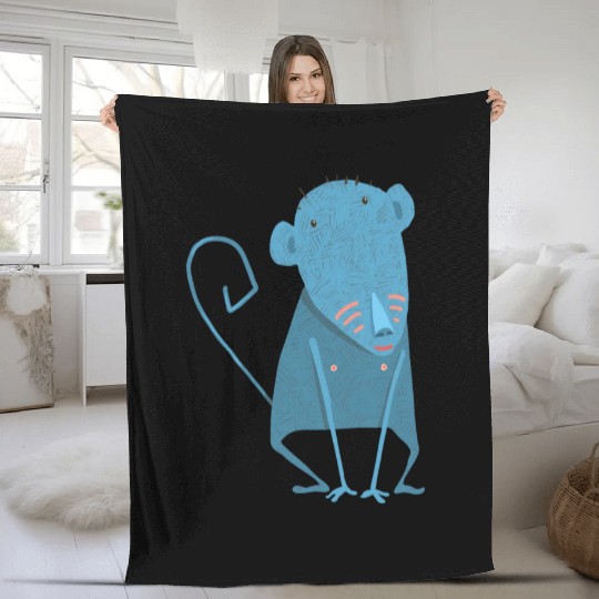 Blue Monkey Fleece Blankets