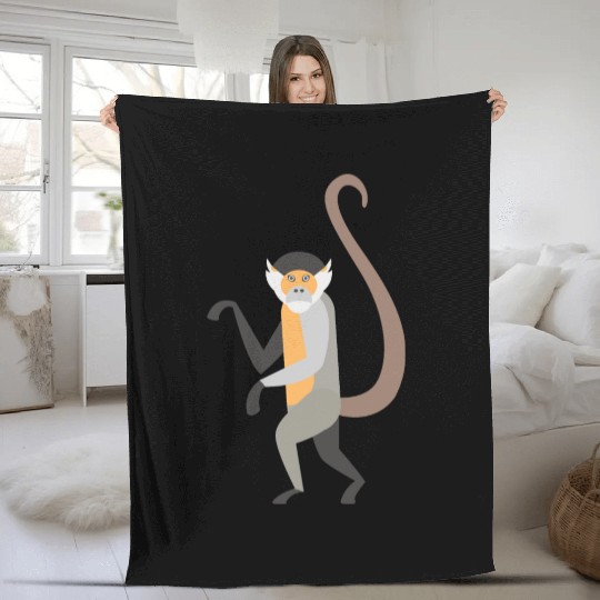 Squirrel monkey Fleece Blankets