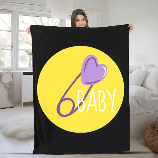 Safety pin Fleece Blankets