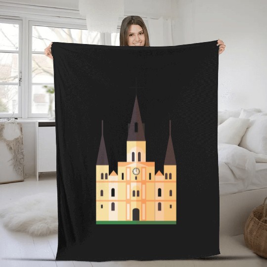 St louis cathedral Fleece Blankets